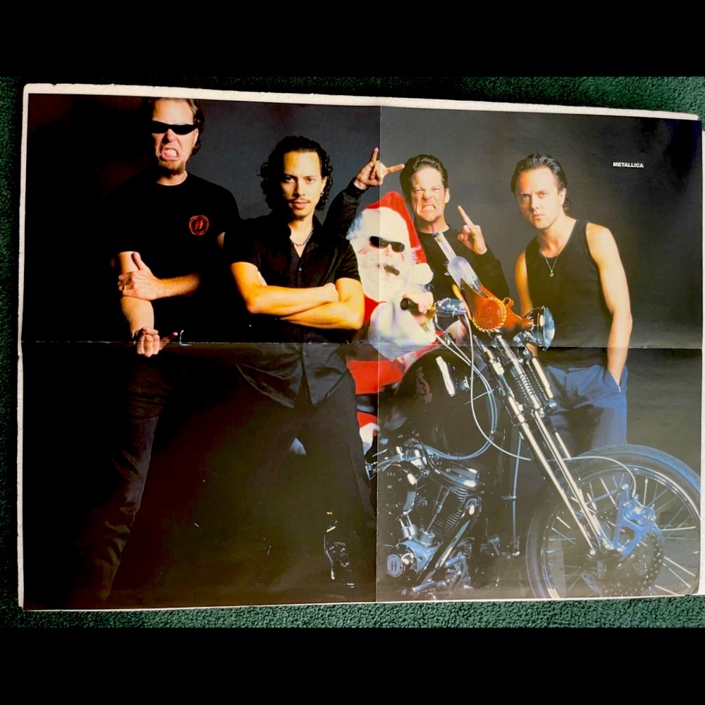 Metallica Band Poster with Motorcycle